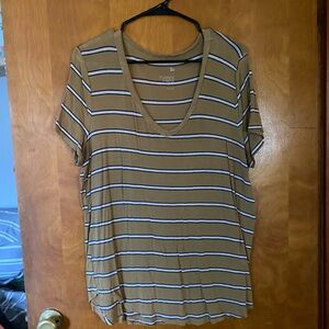 SO Women's Striped Yellow Top